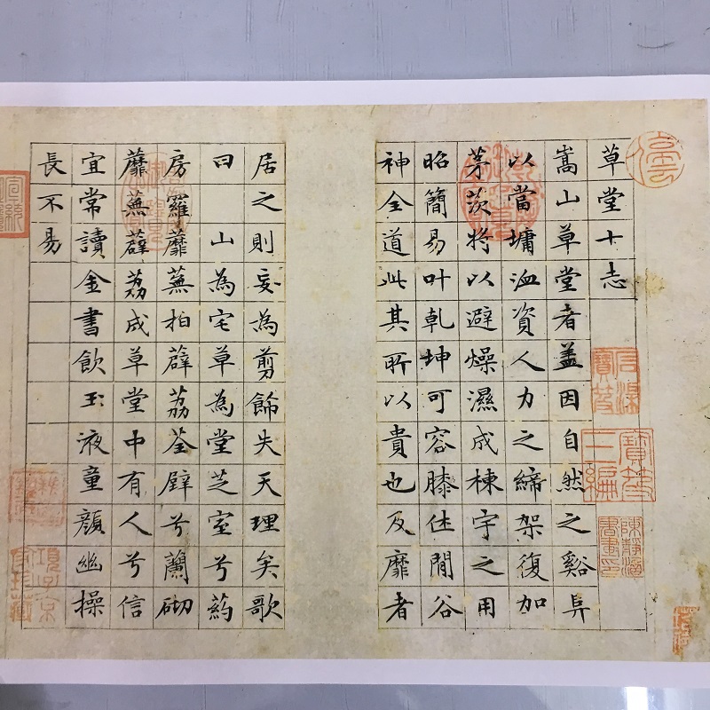 文征明小楷书法草堂十志复古字画真迹仿古复制品字帖临摹练习宣纸21x