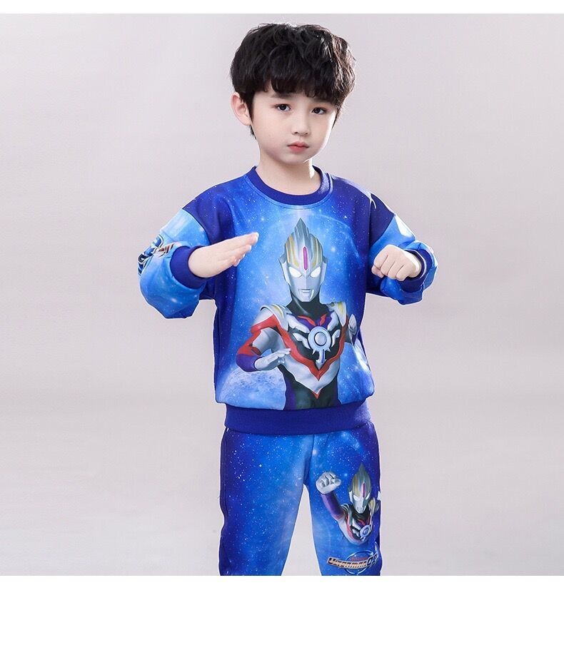 机智芽银河奥特曼衣服欧布衣服男童春秋装套装2021新款银河奥特曼儿童
