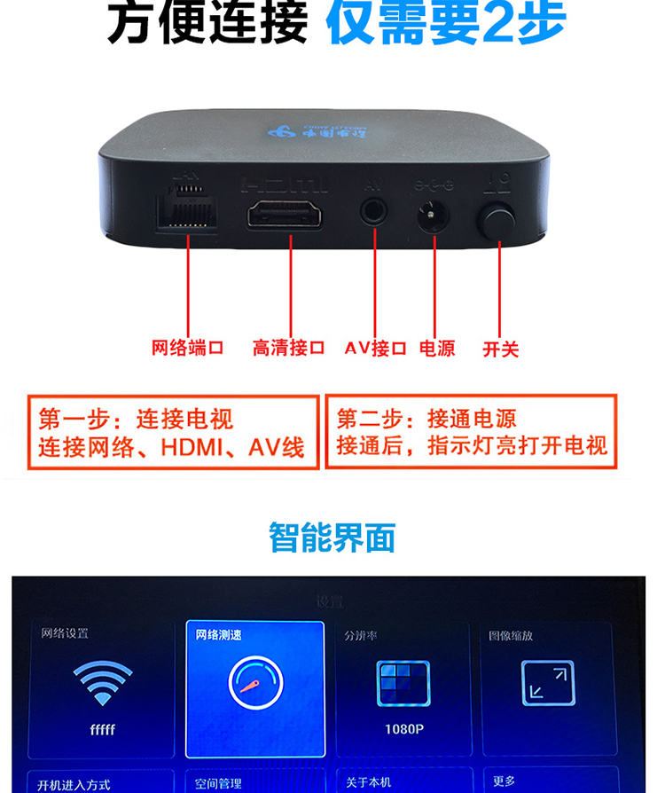 全国通用上海电信版iptv家用网络4k电视机顶盒子无线wifi 高配版华为