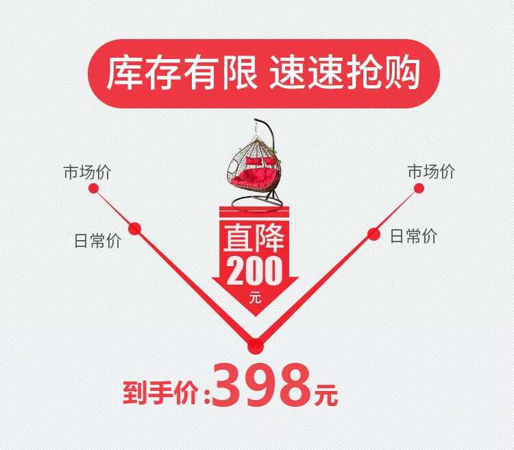古达吊篮藤椅双人吊椅秋千懒人鸟巢摇摇椅阳台家用吊床成人室内摇篮椅 双人白色吊篮【带扶手】