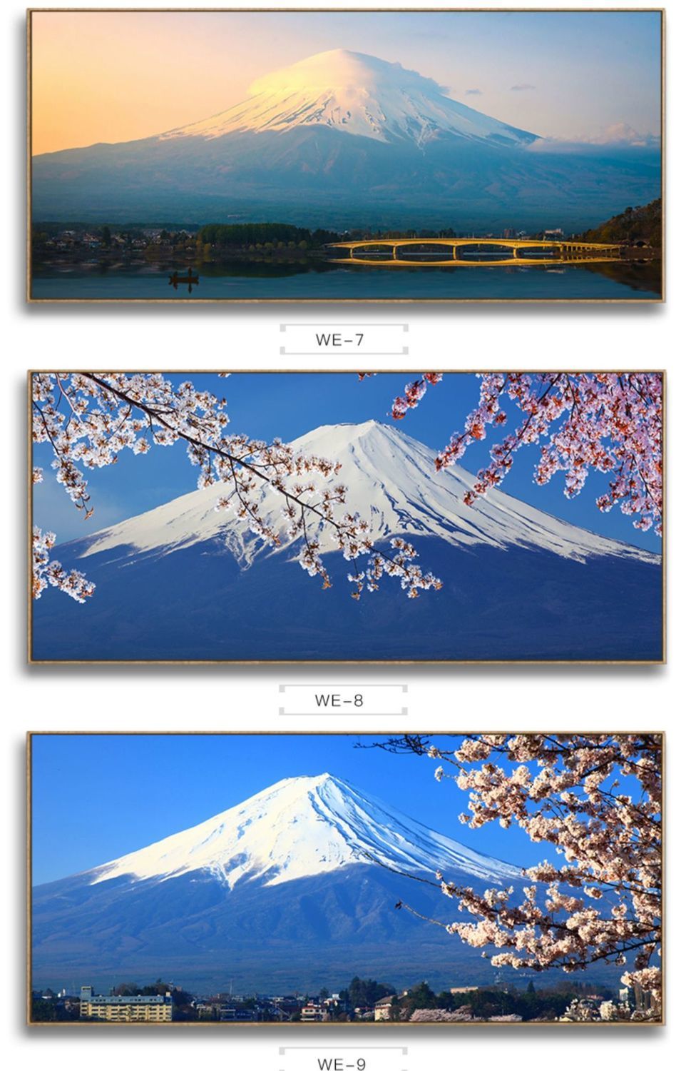 日式画风格富士山装饰画和风浮世绘日料餐厅挂画日本樱花风景壁画a80