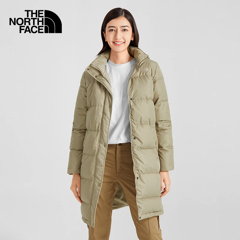 north face mid length down jacket