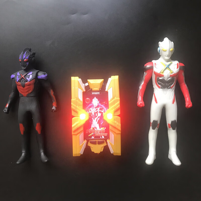 艾克斯奥特曼变身器闪光玩具x黑暗埃克斯可动人偶软胶模型儿童男艾克