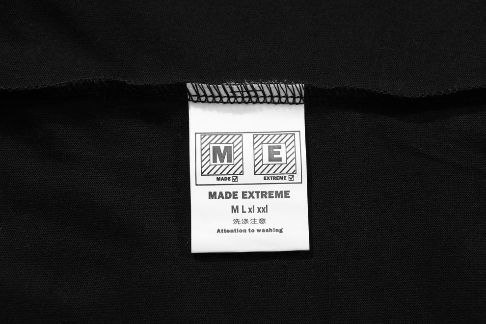 2021新款潮牌madeextreme街头品牌 春夏新款国潮男装做旧印花嘻哈短袖