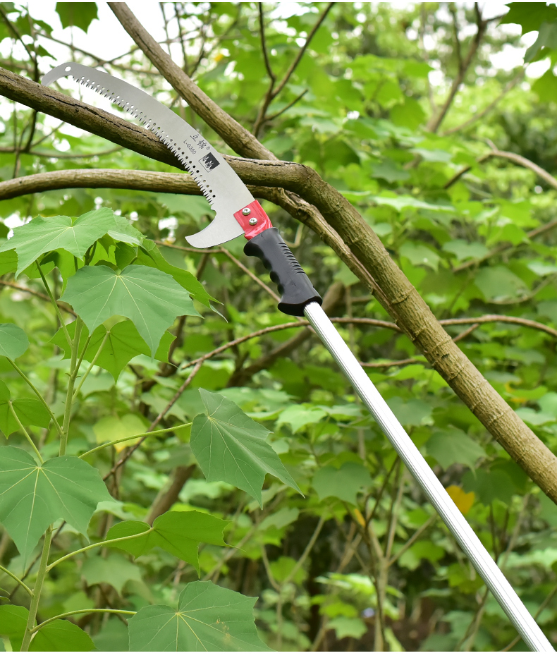 多功能园林工具手锯修剪果树锯伸缩高空锯树枝锯子双钩锯高枝锯子立锦