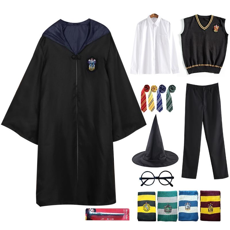 哈利波特衣服魔法袍围巾cos服装学院服袍子赫敏同款格兰芬多校服z