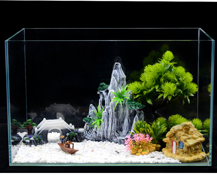 鱼缸装饰品铺底底沙白色石子小彩石水族箱造景沙雨花石头摆件雨花石