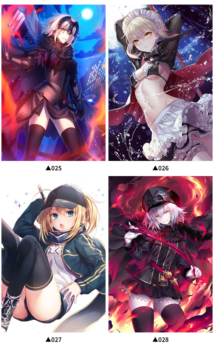 fatesaberfgo黑贞超大动漫海报墙纸壁纸挂画集二次元周边051009款60