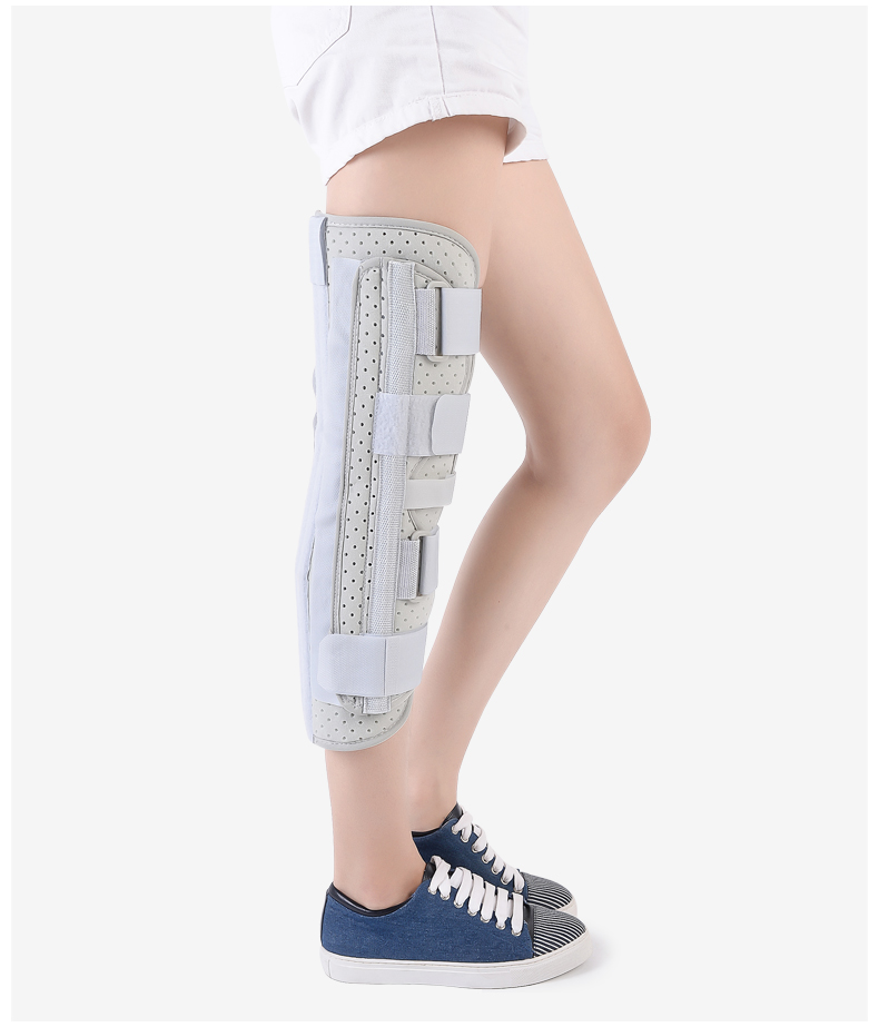 膝盖髌骨脱位半月板损伤下肢夹板支具 灰色 l(身高165-175)