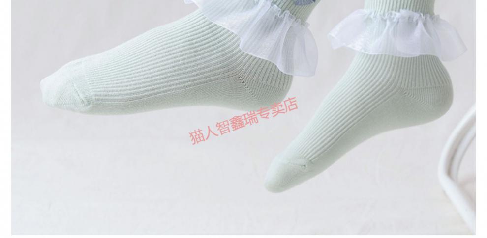 袜子春秋薄款花边袜棉女宝宝蕾丝公主小女孩春夏款短袜舒适性感个性