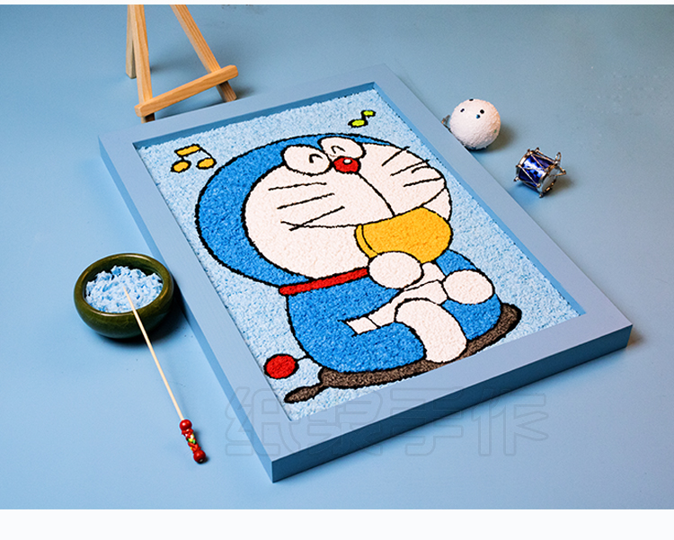 纸浆画哆啦a梦纸浆画材料包创diy手工亲子游戏送男女朋友生日礼物超