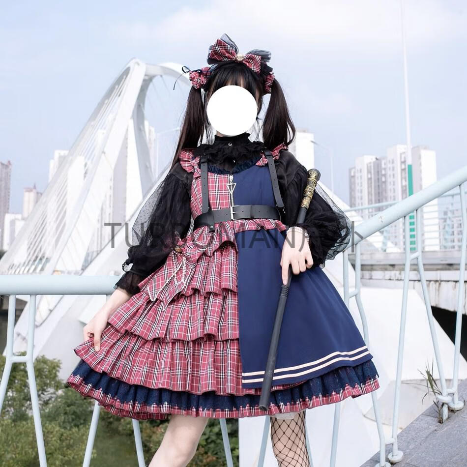 少女中学生宽松背带裙 正版lolitajsk电音打歌服洛丽塔软妹甜系现货