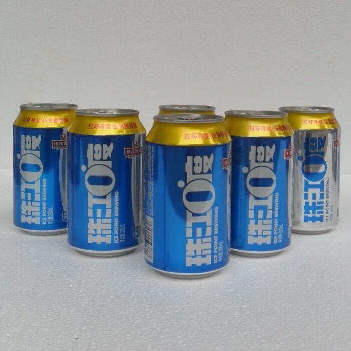 珠江0度啤酒330ml12罐箱珠江易拉罐装0度啤酒听装整箱330ml12罐