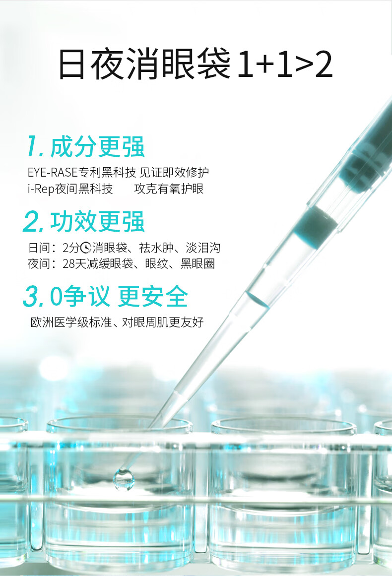 REMESCAR唯美思佳淡化眼袋眼霜消减疲劳淡减浮肿克星提拉紧致 淡化眼圈眼袋眼霜8ml