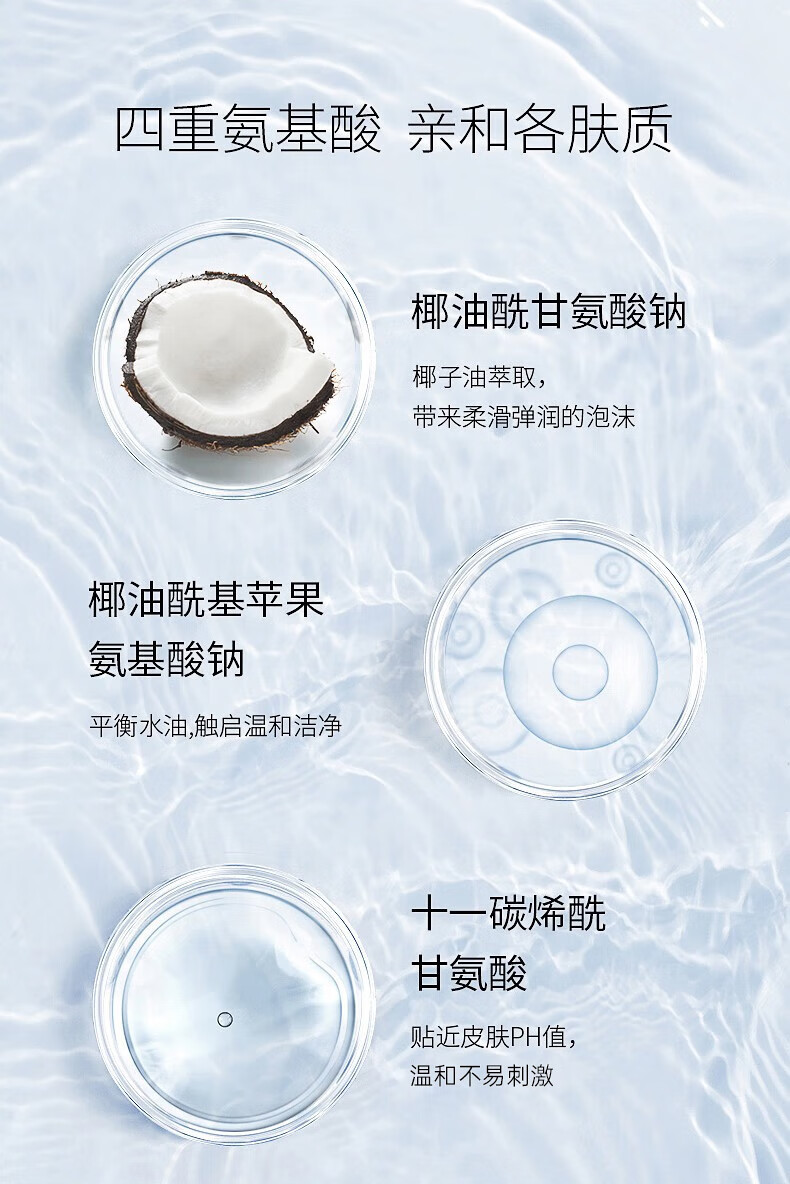 Elta MD【美国进口】安妍科氨基酸洗面奶女男士深层清洁敏感肌泡沫洁面乳 氨基酸洁面207ml+50g面霜