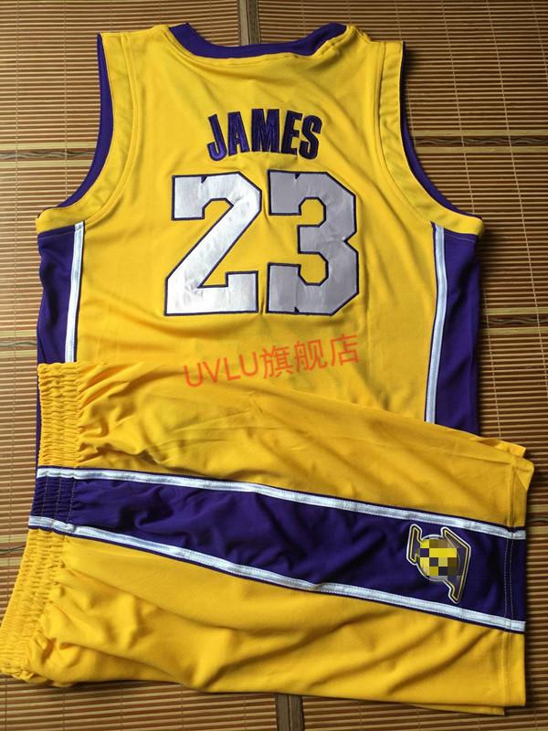 奥尼尔34号球衣nba湖人队248号23号刺绣套装篮球服定制科b紫金24号