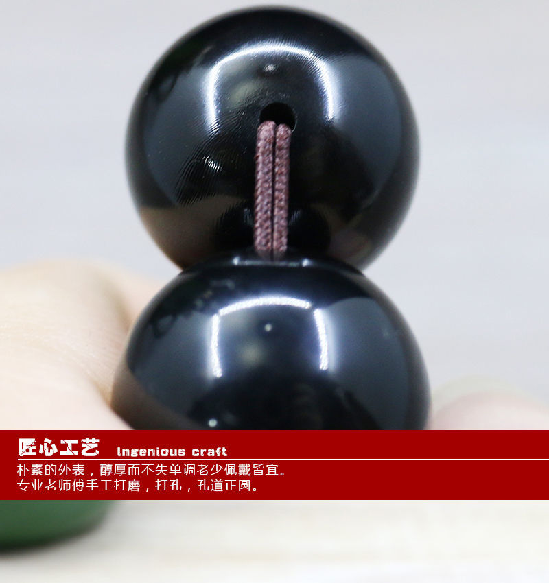 正宗西藏黑羊角手串男女款可可西里精品饰品佛珠文玩手链女可可西里