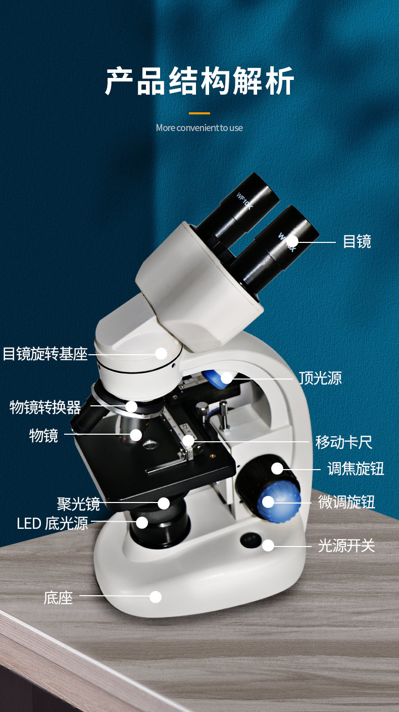 双目显微镜科学生物10000高倍电子高清家用细菌细胞螨虫中小学生初