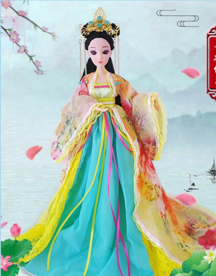 中国风古装巴比娃娃套装古装洋娃娃玩具衣服古代换装30cm公主女孩玩偶