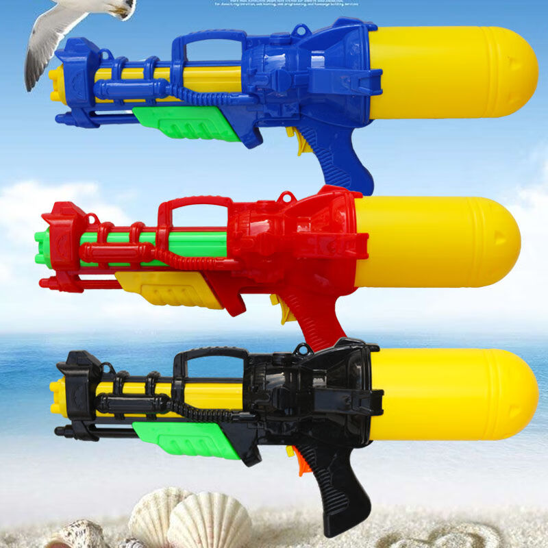 儿童水枪玩具加压抽拉式宝宝大容量远射程儿童节戏水滋水枪奔跑吧红色