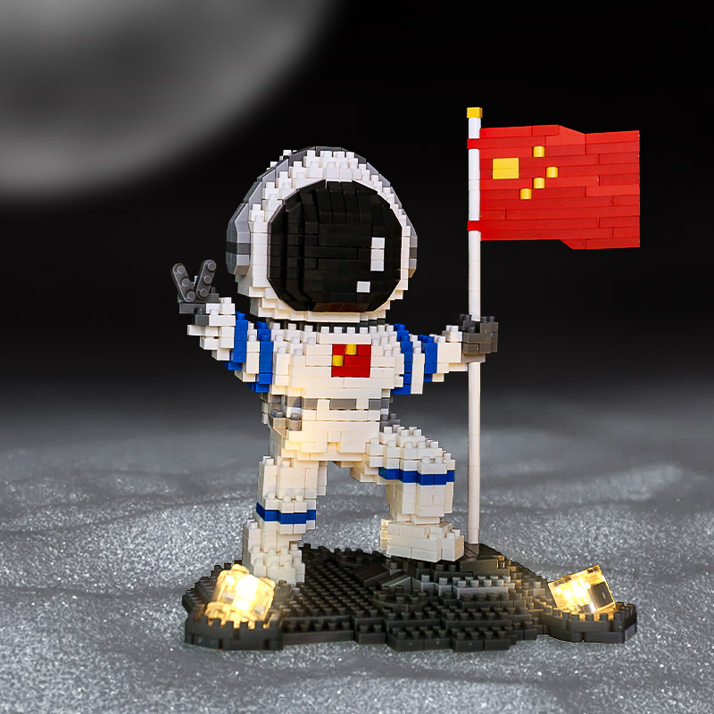 乐高lego积木宇航员积木微小颗粒拼装早教儿童玩具拼图成年太空人圣诞