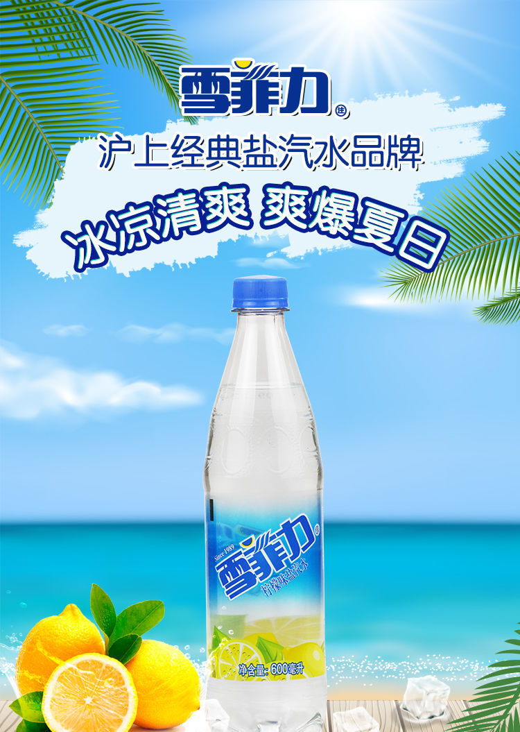 【3箱】雪菲力柠檬味盐汽水600ml*72瓶出品【图片 价格 品牌 报价-