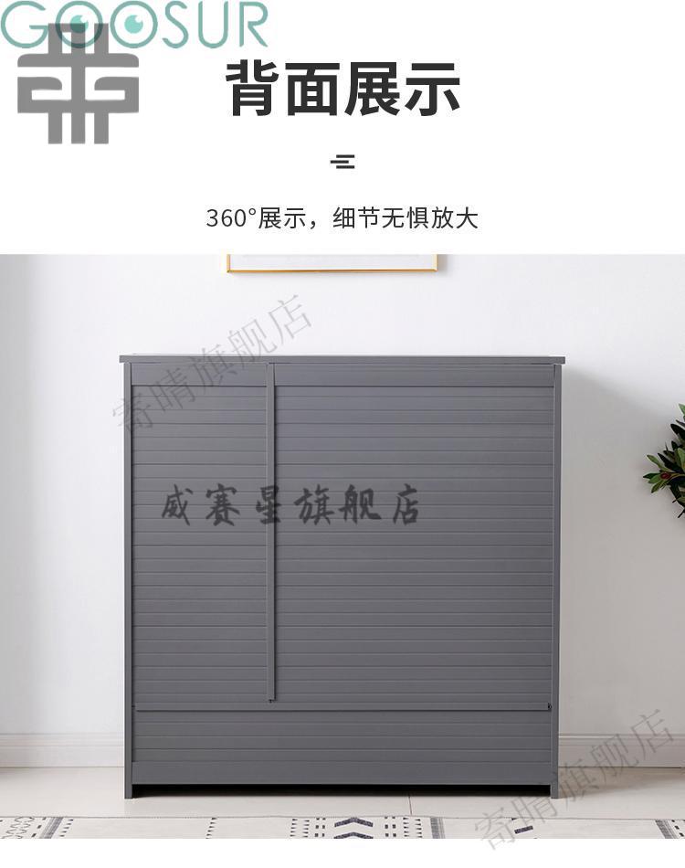 宏科华 全铝合金鞋柜家用门口大容量简约灰色阳台室外储物柜防水防晒