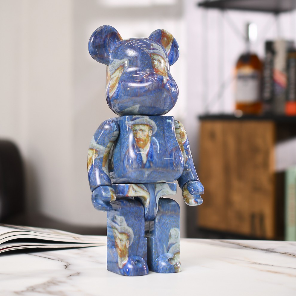 梵高熊1000 星际熊 bearbrick400暴力熊梵向日葵泼墨蒙罗丽莎高自画像