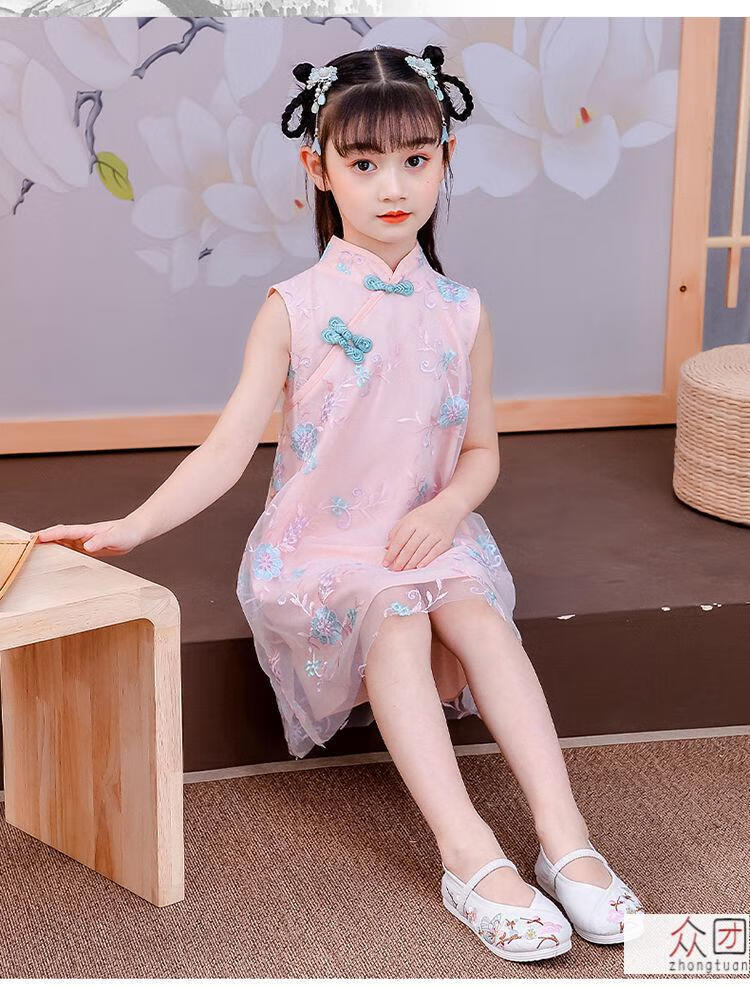 畅印古装儿童女汉服女童仙女古代服装中国风小女孩服