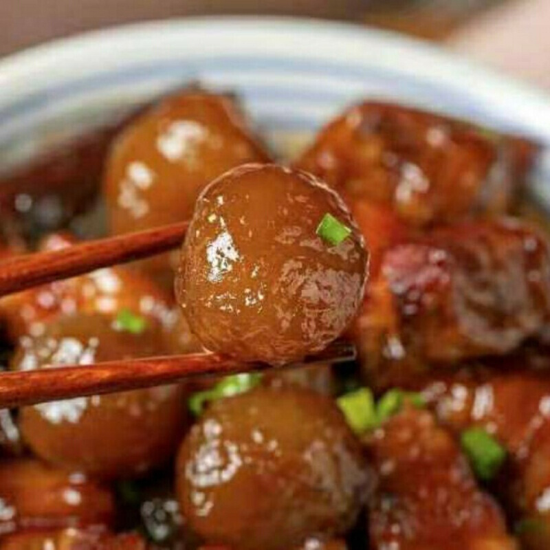 安庆特产手工山粉圆子红薯粉山芋粉焖圆子烧肉圆子酒店饭店特色菜 4包