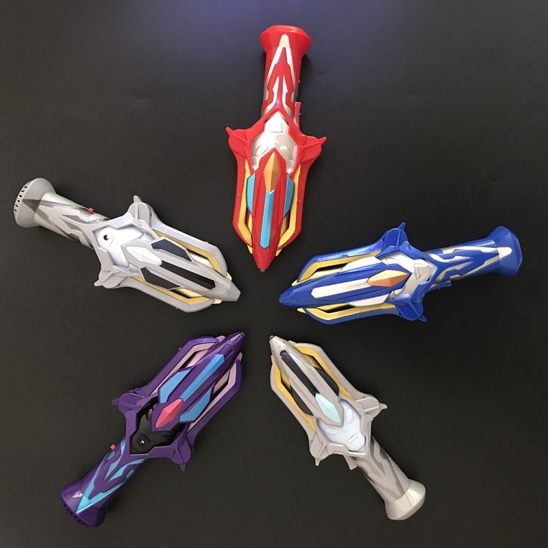 奥特曼银河火花枪变身器玩具全套装儿童模型发光变形开合银河火花红