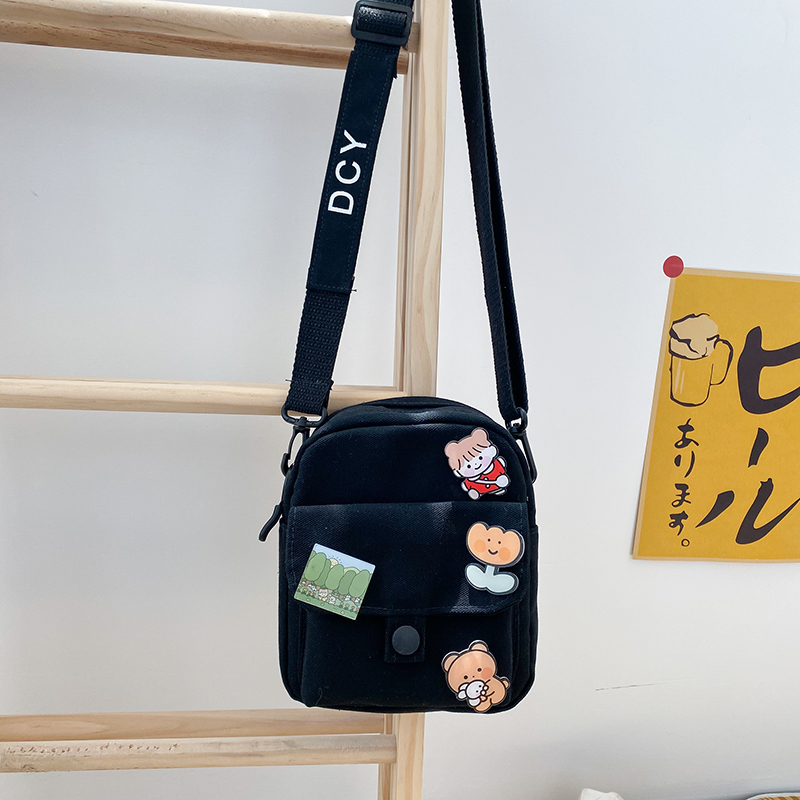 迪士尼官方旗舰可爱小包包女2021新款ins日系原宿学生百搭帆布斜挎包