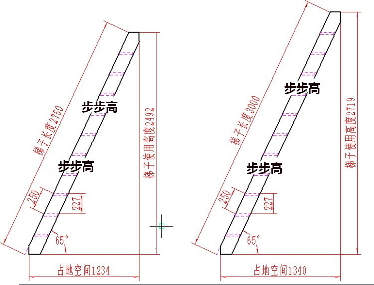 实木阁楼楼梯一字梯上下铺带扶手木质直梯松木简易木爬梯子定制浅咖色