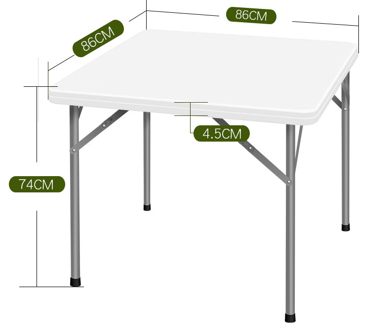 小四方桌便携可折叠折叠桌餐桌家用正方形简易麻将桌子户型小方桌户外