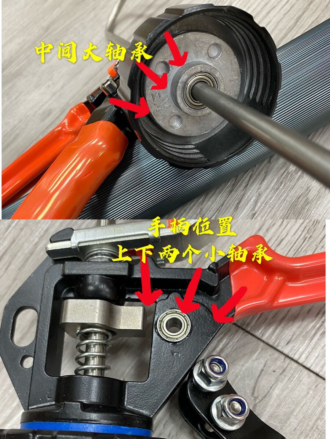 胶枪自断胶手动省力轻通用型自动结构打胶 立发双弹簧升级款胶枪-金色