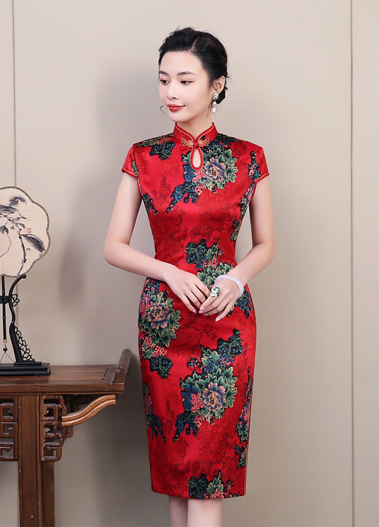 大码旗袍200斤大码改良的旗袍180斤加肥加大码夏天旗袍裙胖妹妹超女胖