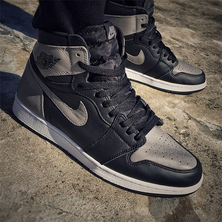 nike/耐克 air jordan1 shadow aj1 乔1 mid 黑灰影子