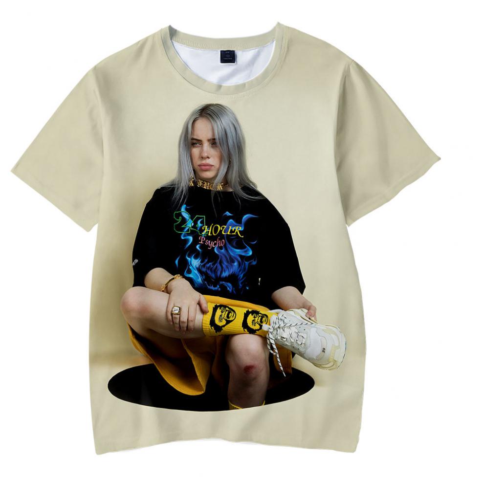 碧梨同款圆领t恤billieeilish嘻哈宽松时尚潮男女装外套20211xxs