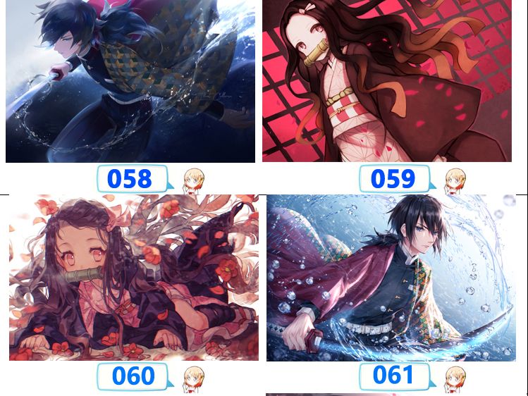 鬼灭之刃动漫挂画海报周边无限列车炭治郎祢豆子善逸伊之助杏寿郎 a
