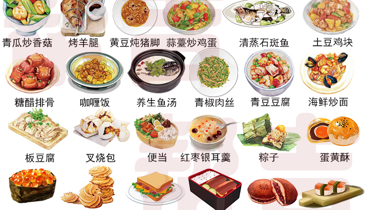 账本菜单本手帐贴纸美食食物自制菜单贴合集中餐家庭手绘风diy食谱贴