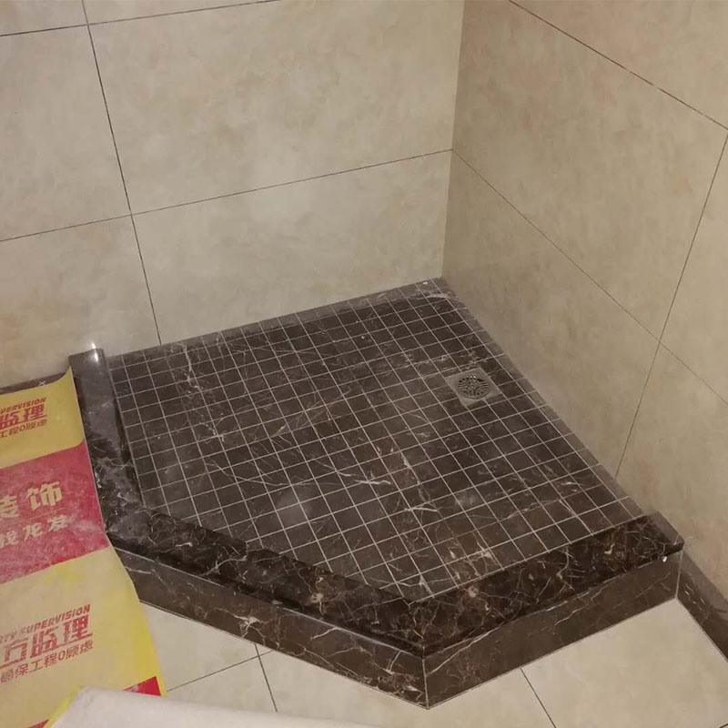 天然大理石淋浴房底座拉槽浴室防滑基座挡水条地面新宇石材 测量定金