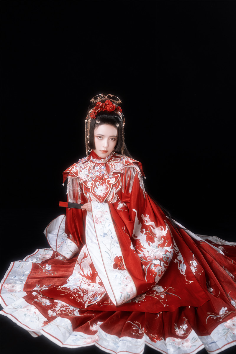 马面裙清欢纪汉服女金玉良缘婚服套装花嫁马面裙原明制立领上袄嫁衣红