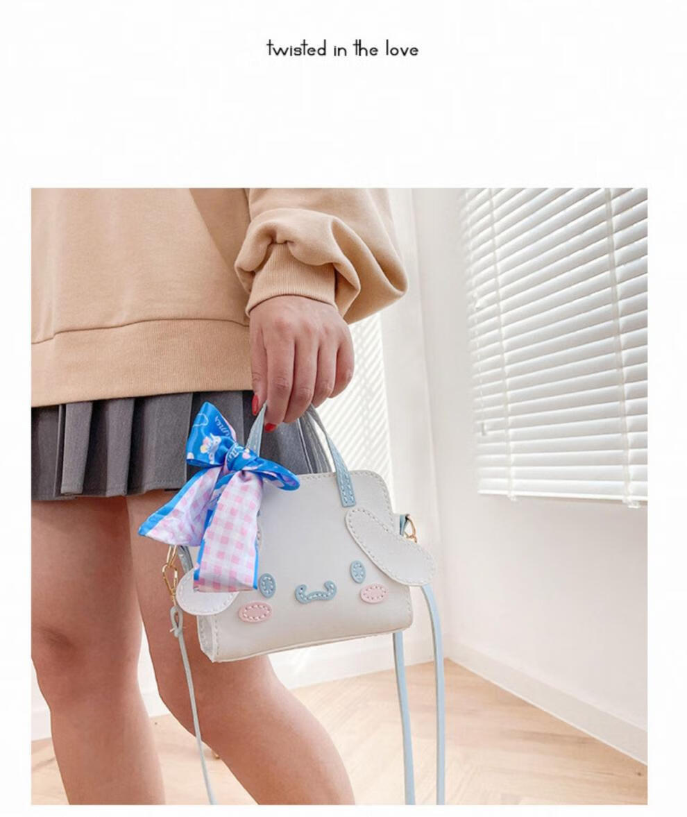 2021年冬季玉桂狗包包斜挎可爱玉桂狗包包diy玉桂兔手工女编织包斜挎