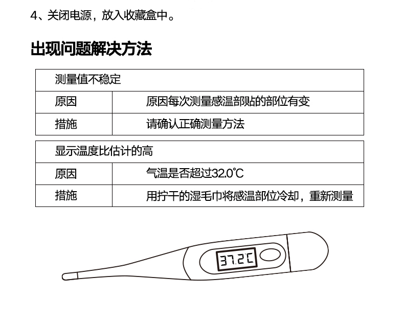 鱼跃牌电子体温计yt308口腔腋下软头家用医用儿童成人婴儿温度计韵达