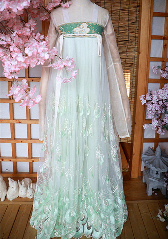 梨花渡碧落汉服女齐胸襦裙古装仙女裙日常春夏改良飘清新淡雅超仙ye云