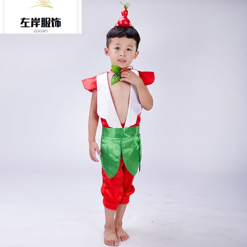 六一儿童节葫芦娃兄弟演出服装男童幼儿园衣服装成人元旦表演服装
