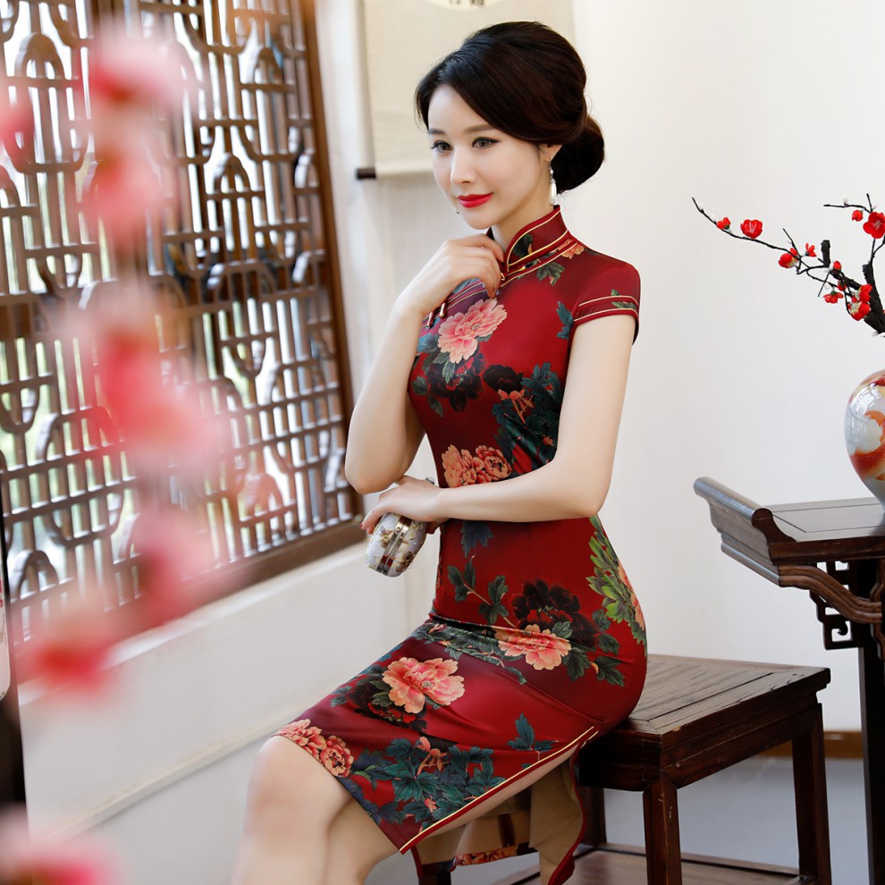 大码旗袍200斤大码改良的旗袍180斤加肥加大码夏天旗袍裙胖妹妹超女胖