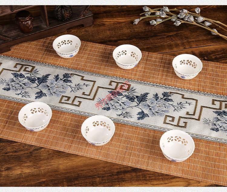 茶具垫布防水垫布长方形竹席茶垫茶台实用透气茶具布垫茶桌茶盘垫子