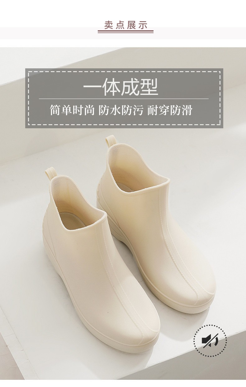 厨房防滑鞋女金运达雨鞋夏季短筒新款外穿防滑胶鞋洗车水靴防水鞋水鞋