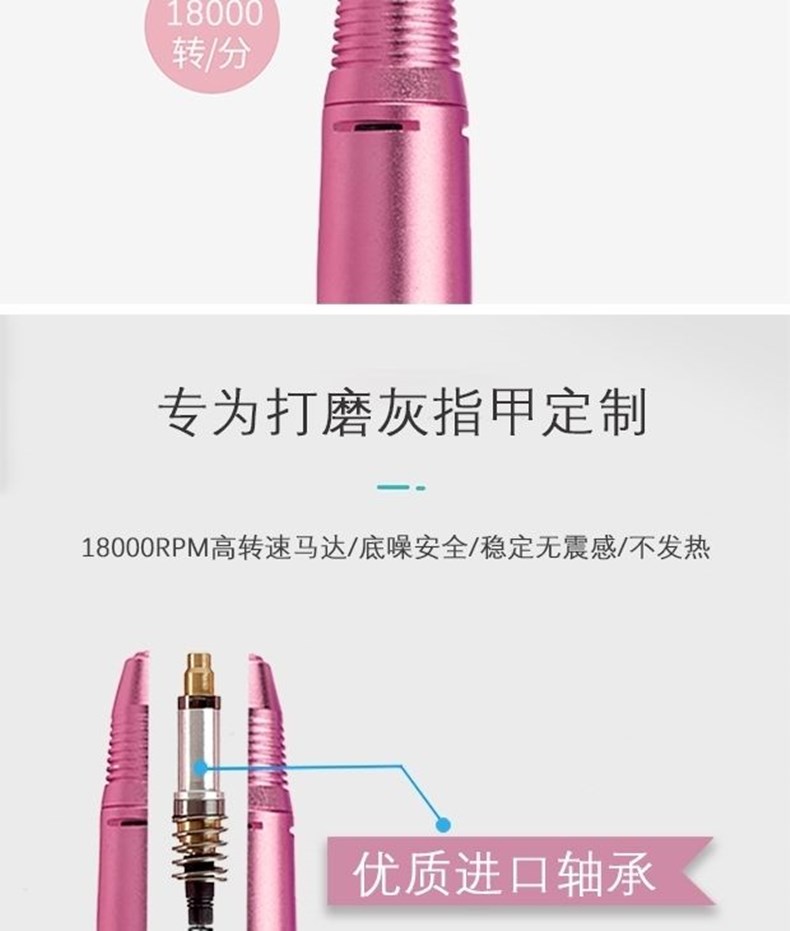 恢指甲打磨机器电动修甲刀修磨厚硬脚趾甲锉刀专用美甲卸甲抛光卸甲工具指甲搓实用礼物送父母亲长辈朋友 18-80岁 打磨灰硬指甲